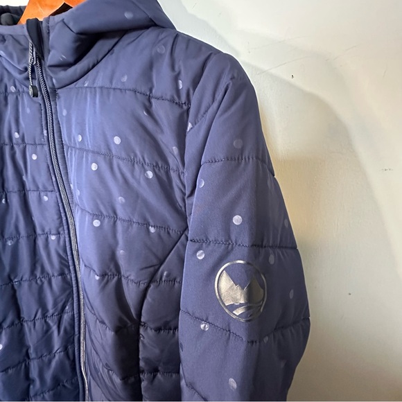 WINDRIVER Hyper-Dri Water Repellent Breathable Long Puffer Navy Blue Jacket - Picture 3 of 10